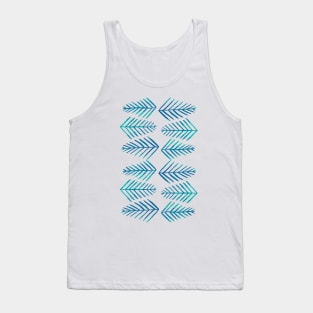 Watercolor pine trees - teal Tank Top